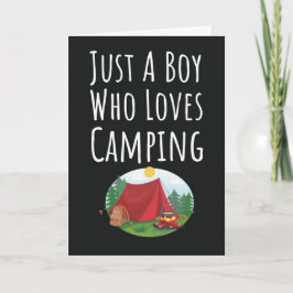 Tarjetas Lindas de Camping para Bebés Niños Amante