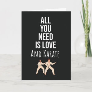 Tarjetas lindas de karate artes marciales para niñ