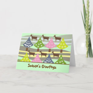 Tarjetas lindas de los árboles de navidad y de los