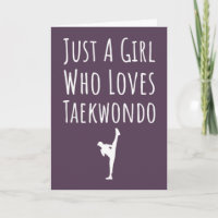 Tarjetas Lindas de Taekwondo de Color Rosa para Be