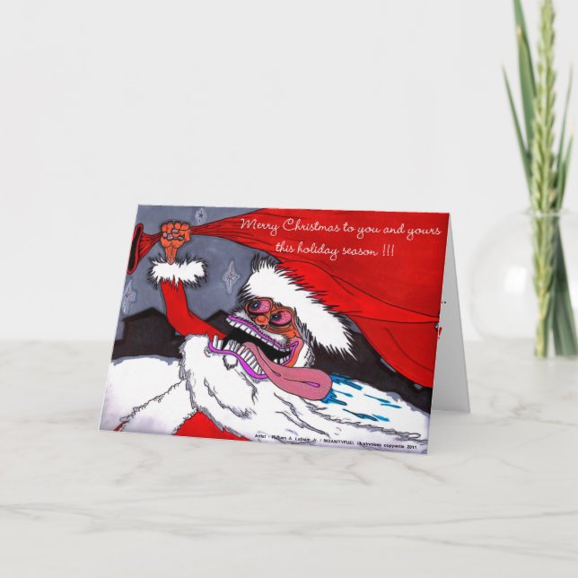 Tarjetas locas de Santa (Anverso)