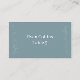 Tarjetas Lugares de la hoja azul claro