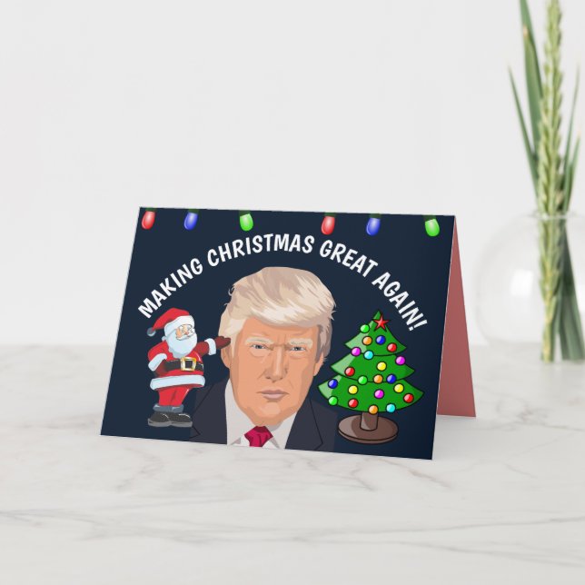 Tarjetas MAGA para los Navidades PRO Donald Trump (Anverso)