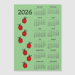 Tarjetas Magnéticas Calendario 2026 Mariquitas