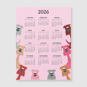 Tarjetas Magnéticas Calendario 2026 Perros Colorid