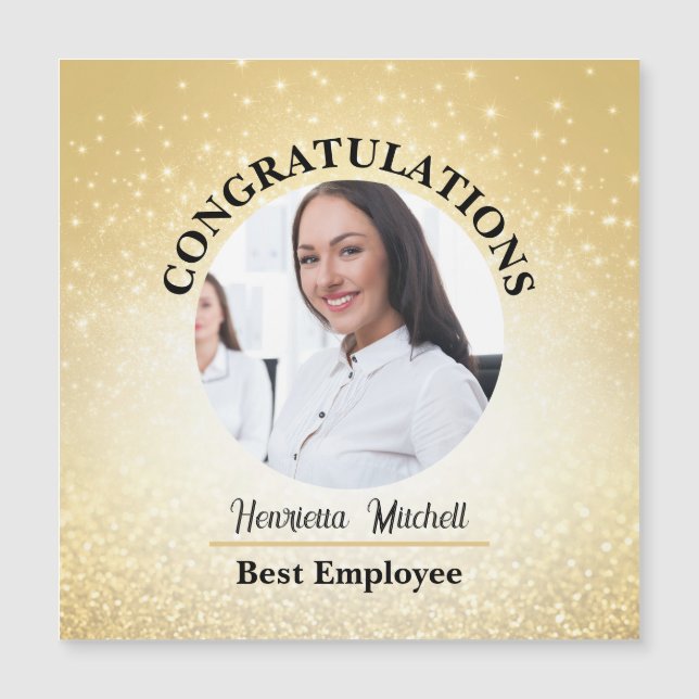 Tarjetas magnéticas de reconocimiento de empleados (Anverso)