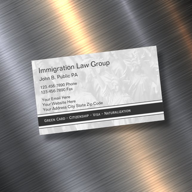 Tarjetas Magnéticas para Abogado de Inmigración (Subido por el creador)