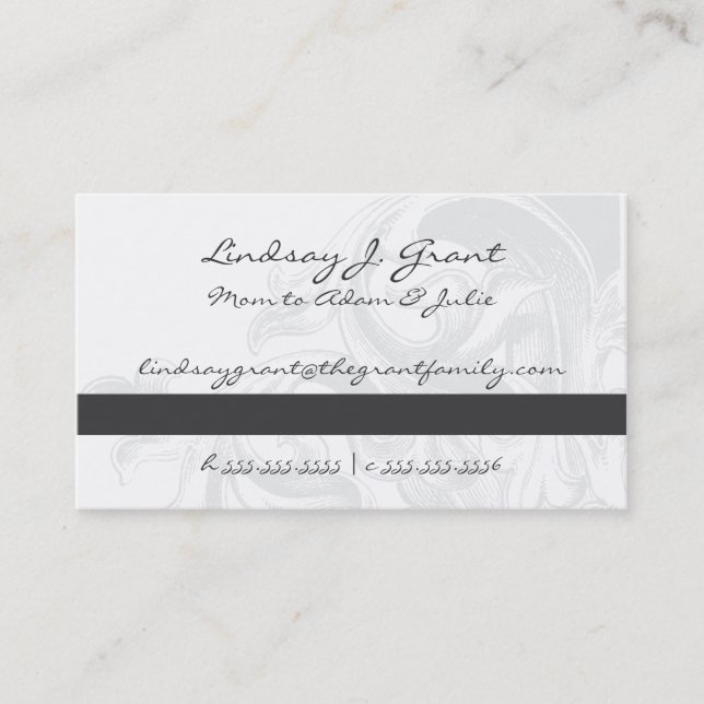Tarjetas mami de desplazamiento elegantes (Anverso)