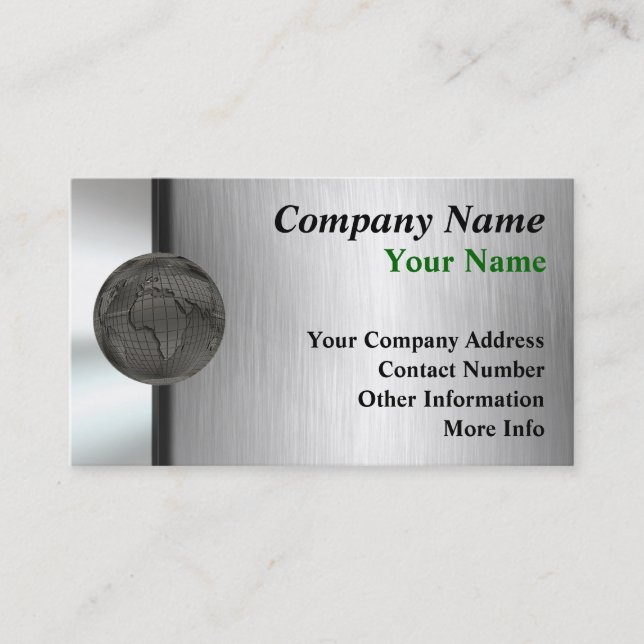 Tarjetas metalizado del comercio mundial (Anverso)