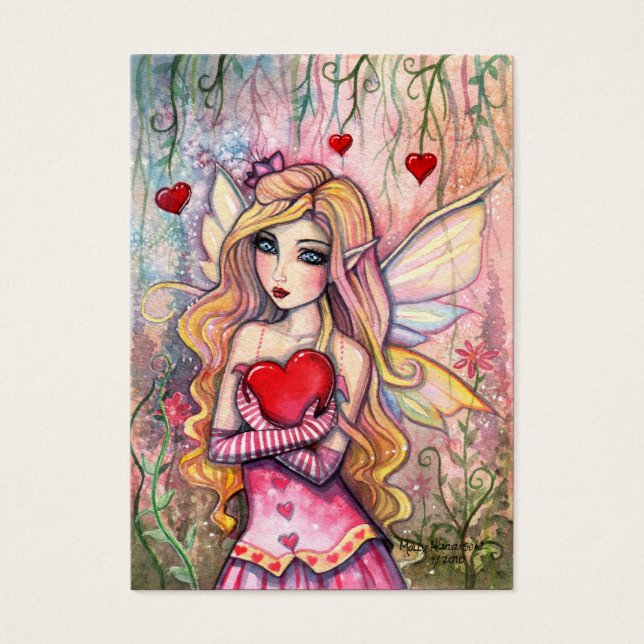 Tarjetas Mini San Valentín Hada del Día de San Val (Frente)