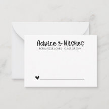 Tarjetas minimalistas de asesoramiento de graduaci