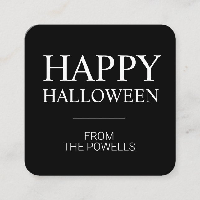 TARJETAS minimalistas DE HAPPY HALLOWEEN ENCLOSURE (Anverso)