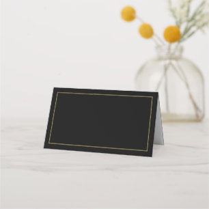 Tarjetas minimalistas para lugares de Boda negro y