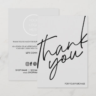 Tarjetas minimalistas para pequeñas empresas Graci