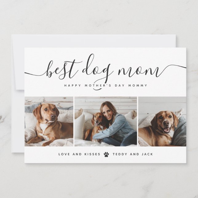 Tarjetas mínimas de Día de la Madre de fotografía  (Anverso)