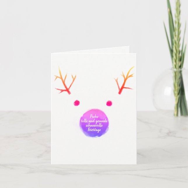 Tarjetas mínimas de NavidadDognose (Anverso)