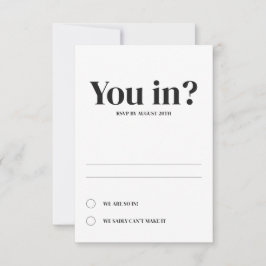 Tarjetas mínimas de respuesta Boda ovalada