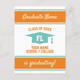 Tarjetas modernas de anuncio de graduación para se