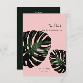 Tarjetas modernas de Boda tropical