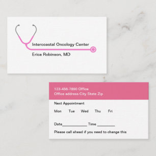 Tarjetas modernas de cita oncólogo médico