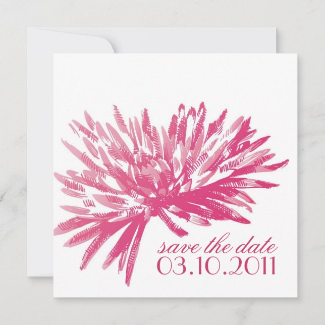 Tarjetas modernas de flores para salvar la fecha (Anverso)