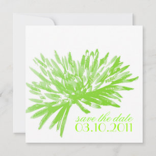 Tarjetas modernas de flores para salvar la fecha