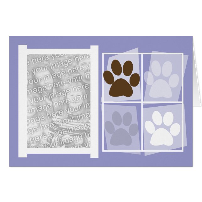 Tarjetas modernas de la foto del perro de la (Anverso (Horizontal))