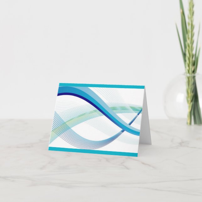 Tarjetas modernas de notas de Aqua Swirl (Anverso)
