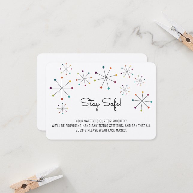 Tarjetas modernas de seguridad para Bodas de edad  (Anverso/Reverso In Situ)