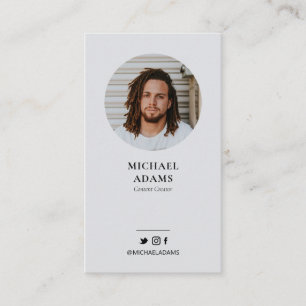 Tarjetas modernas Gary Photo Social Media Business