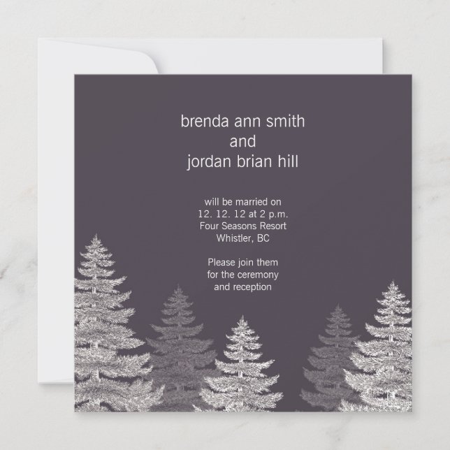 Tarjetas modernas grises de la invitación de la (Anverso)