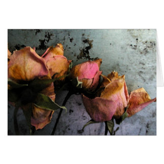 Tarjetas muertas de la acuarela de los rosas -