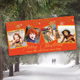 Tarjetas multiformato de copos de nieve de Navidad