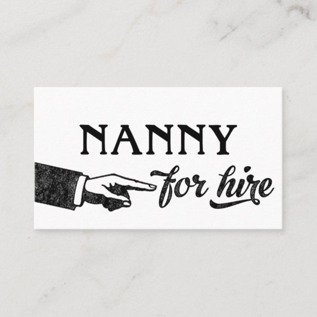 Tarjetas Nanny Business - Guay Vintage (Anverso)