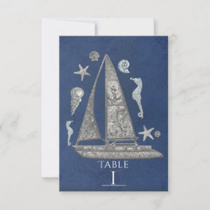 Tarjetas Náuticas de mesa de barca y playa de plat