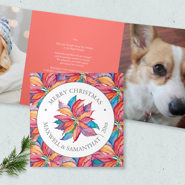 Tarjetas Navidades de fotografía Personalizado úni (Creative Christmas card templates with custom photo by Victoria Grigaliunas )