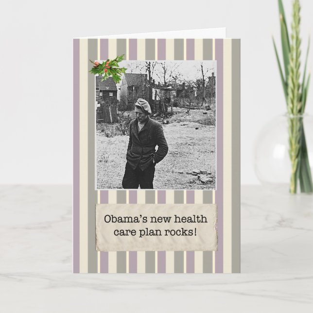 Tarjetas Navidades del plan de atención de salud d (Anverso)