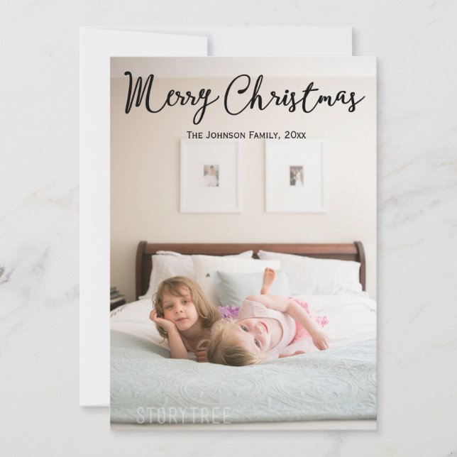 Tarjetas Navidades personalizadas con tu foto pequ (Anverso)