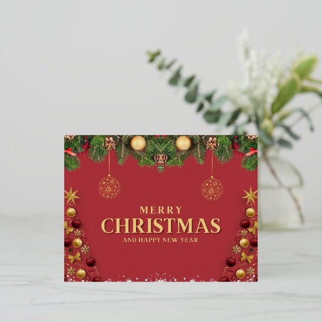 Tarjetas navidades - postal de vacaciones de Relie (Anverso de pie)