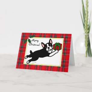 Tarjetas Navidades Tartan, Personalizado de Boston