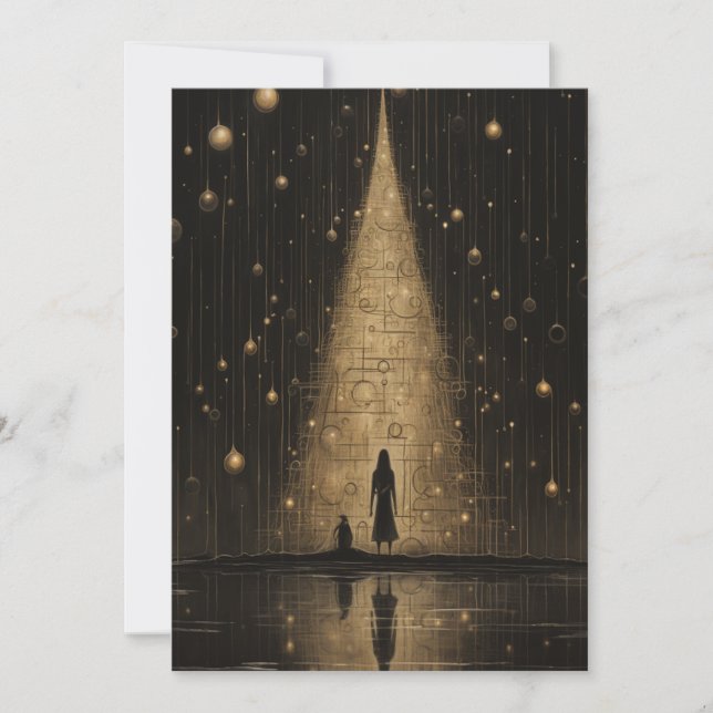 Tarjetas Navidades únicas - Dibujo de tarjetas par (Anverso)