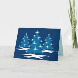 Tarjetas navideñas clásicas para Navidades azules