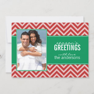 Tarjetas Navideñas Clásicas Rojas y Verdes con Che
