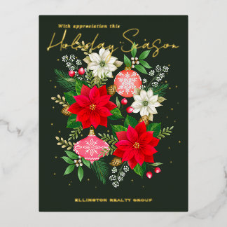 Tarjetas Navideñas Corporativas de Poinsettia
