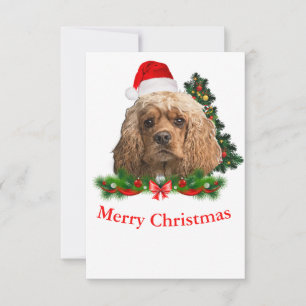 tarjetas navideñas de cocker spaniel