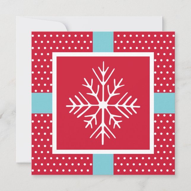 Tarjetas Navideñas de Copo de Nieve (Anverso)