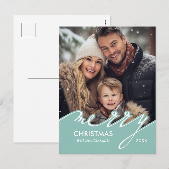 Tarjetas navideñas de Feliz (Anverso / Reverso)