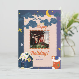 Tarjetas navideñas de festividades con fotos navid