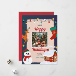 Tarjetas navideñas de festividades con fotos navid