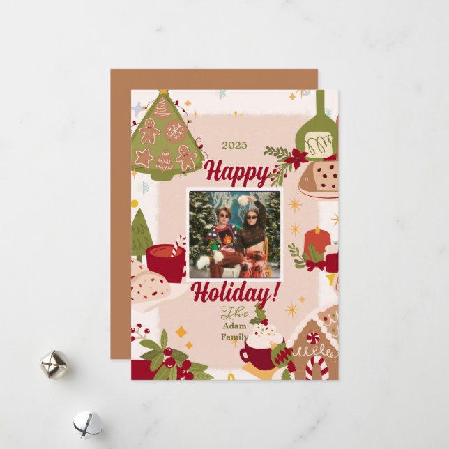 Tarjetas navideñas de festividades con fotos navid (Anverso/Reverso In Situ)